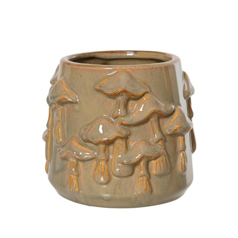 VASO CERAMICA MOTIVO FUNGO H16.5